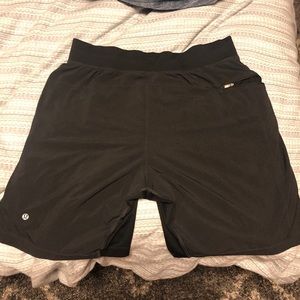 Lulu Lemon black workout shorts. Large